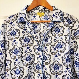 Roberta Roller Rabbit 2-pc PJs blue & white